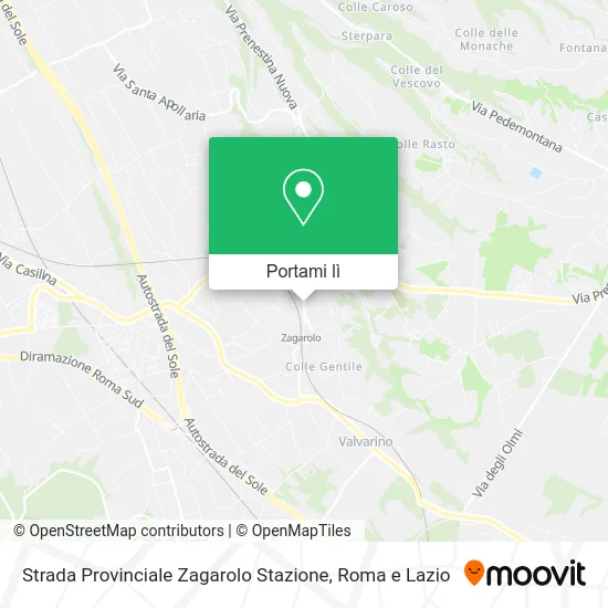 Mappa Strada Provinciale Zagarolo Stazione