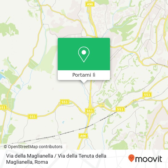 Mappa Via della Maglianella / Via della Tenuta della Maglianella