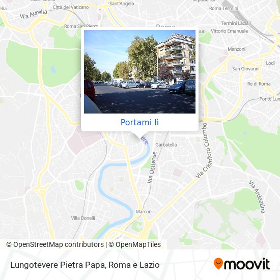 Mappa Lungotevere Pietra Papa
