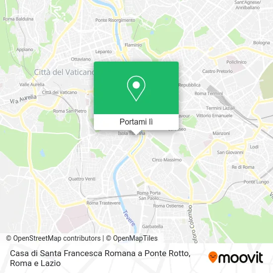 Mappa Casa di Santa Francesca Romana a Ponte Rotto