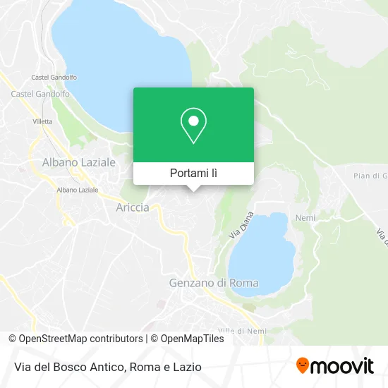 Mappa Via del Bosco Antico