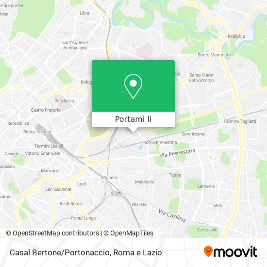 Mappa Casal Bertone/Portonaccio