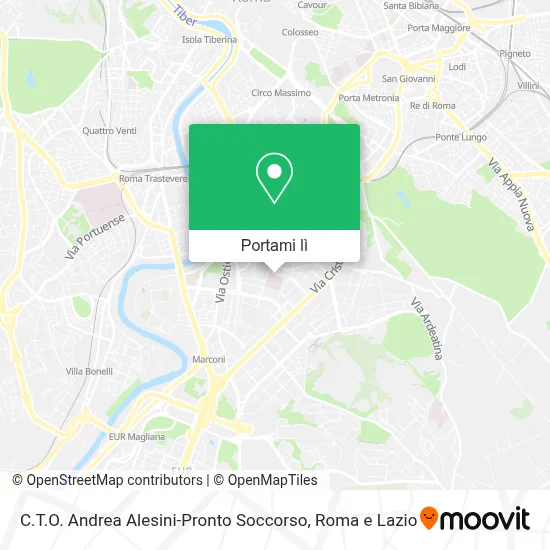 Mappa C.T.O. Andrea Alesini-Pronto Soccorso