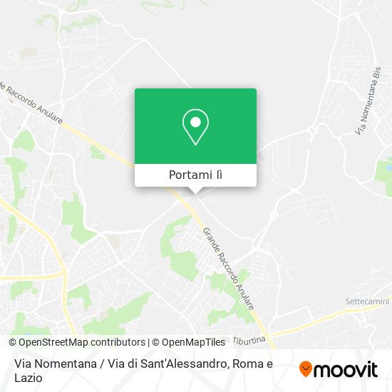 Mappa Via Nomentana / Via di Sant'Alessandro