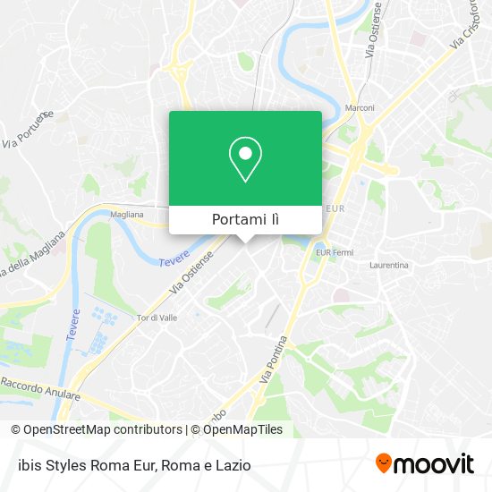 Mappa ibis Styles Roma Eur