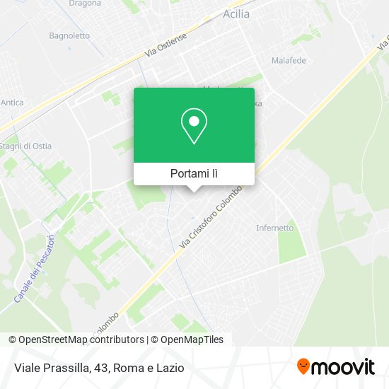 Mappa Viale Prassilla, 43