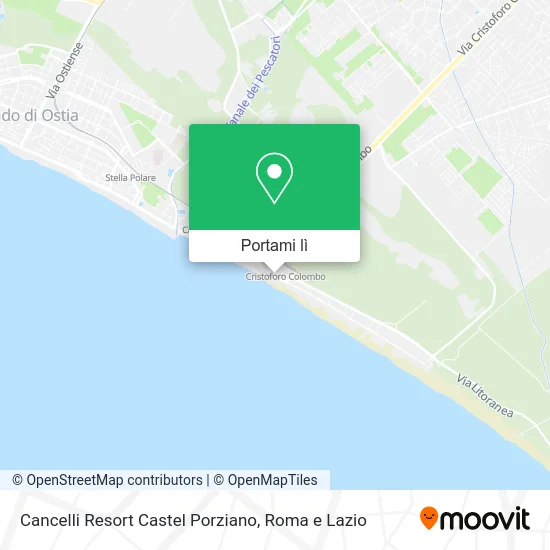 Mappa Cancelli Resort Castel Porziano