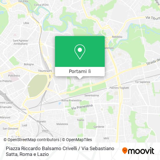 Mappa Piazza Riccardo Balsamo Crivelli / Via Sebastiano Satta