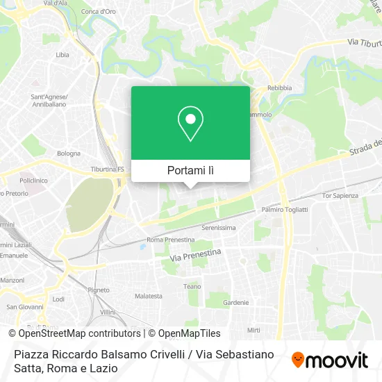 Mappa Piazza Riccardo Balsamo Crivelli / Via Sebastiano Satta
