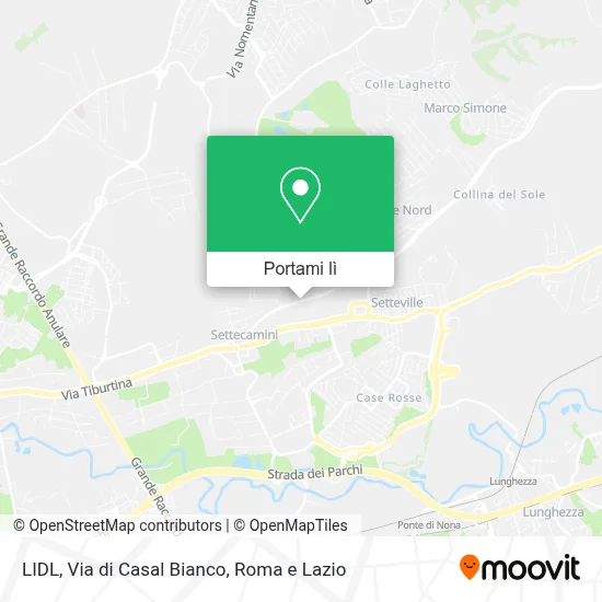 Mappa LIDL, Via di Casal Bianco