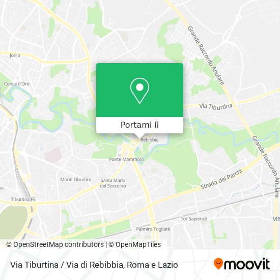 Mappa Via Tiburtina / Via di Rebibbia