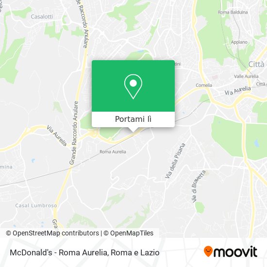 Mappa McDonald's - Roma Aurelia