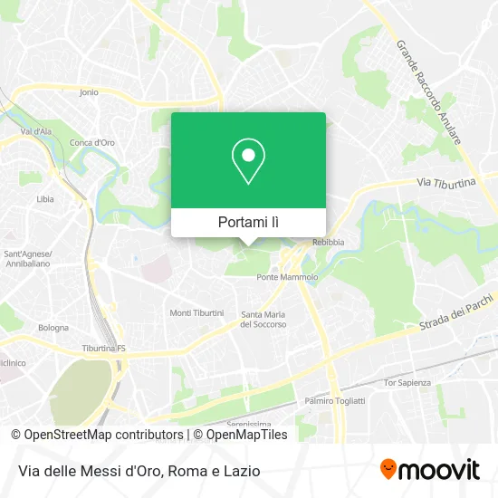 Mappa Via delle Messi d'Oro