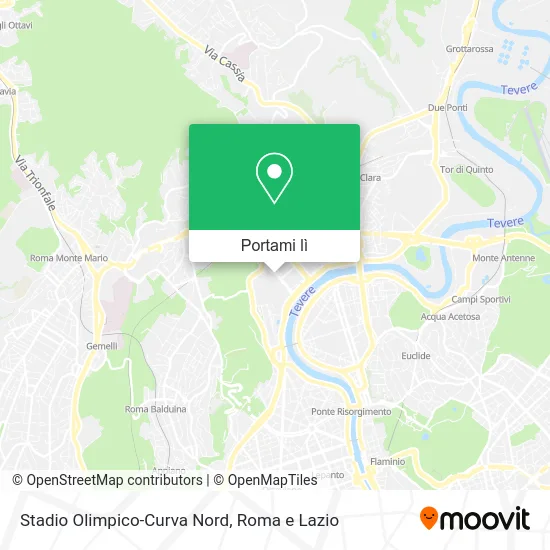 Mappa Stadio Olimpico-Curva Nord