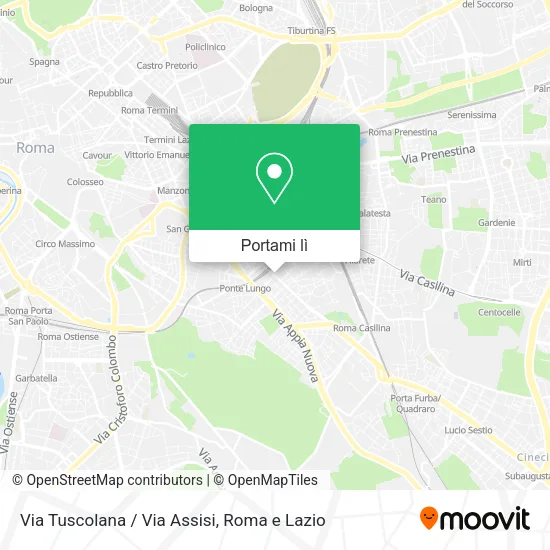 Mappa Via Tuscolana / Via Assisi