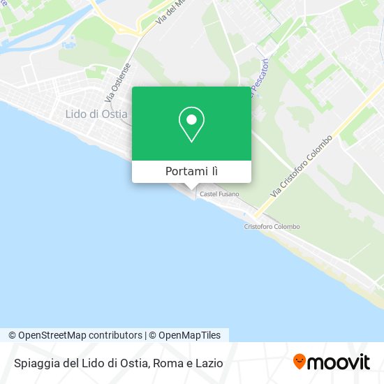 Mappa Spiaggia del Lido di Ostia