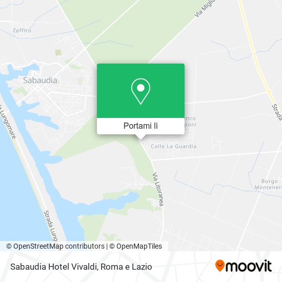 Mappa Sabaudia Hotel Vivaldi