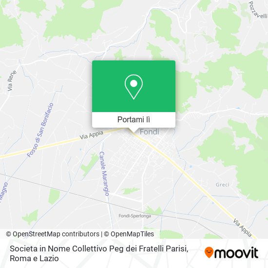 Mappa Societa in Nome Collettivo Peg dei Fratelli Parisi