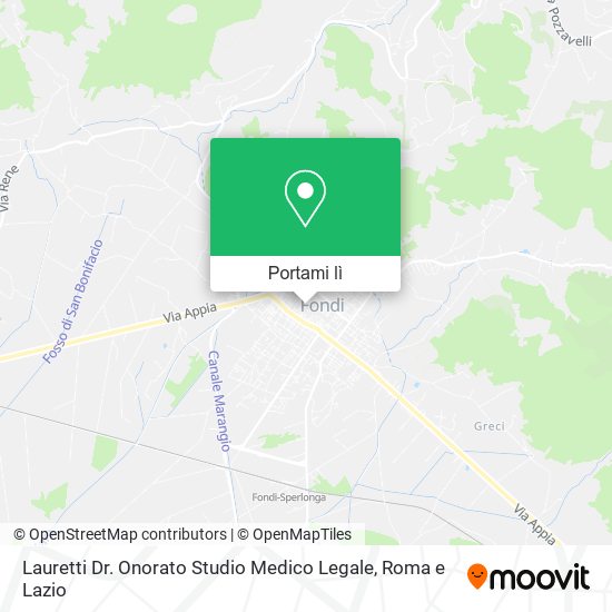 Mappa Lauretti Dr. Onorato Studio Medico Legale