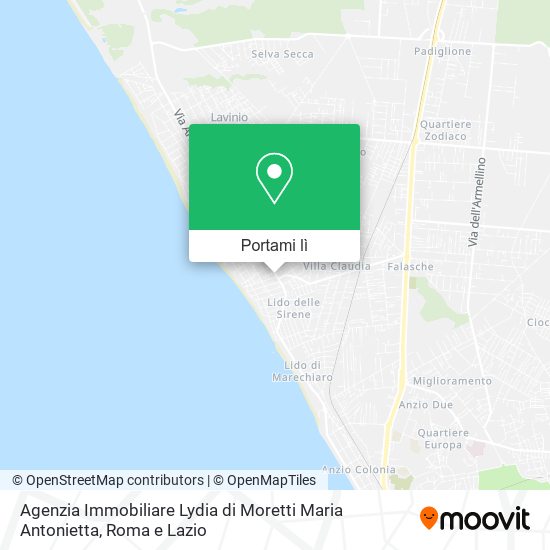 Mappa Agenzia Immobiliare Lydia di Moretti Maria Antonietta