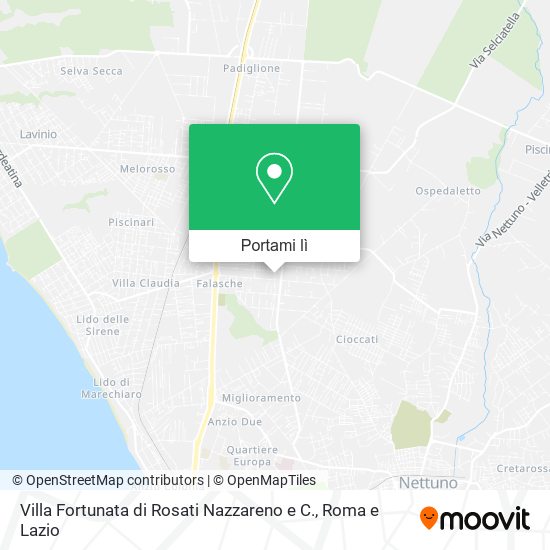 Mappa Villa Fortunata di Rosati Nazzareno e C.