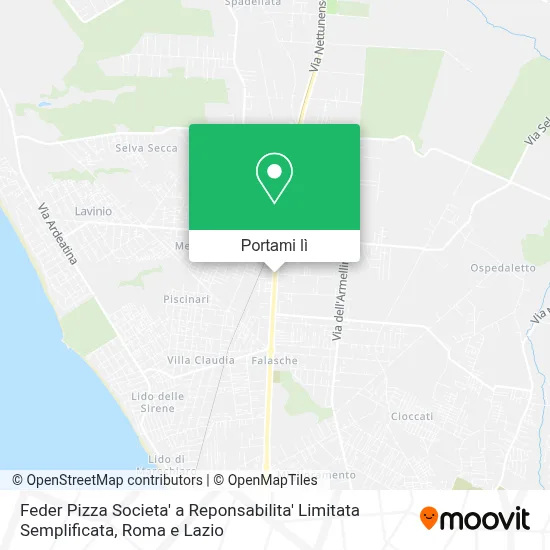 Mappa Feder Pizza Societa' a Reponsabilita' Limitata Semplificata