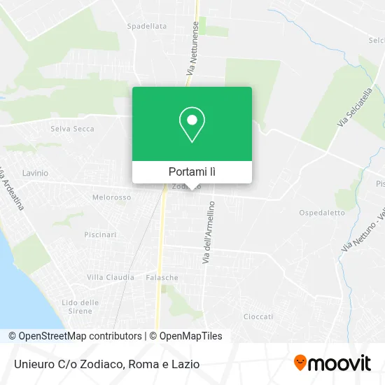 Mappa Unieuro C/o Zodiaco