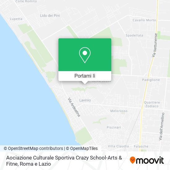 Mappa Aociazione Culturale Sportiva Crazy School-Arts & Fitne