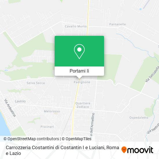 Mappa Carrozzeria Costantini di Costantin I e Luciani