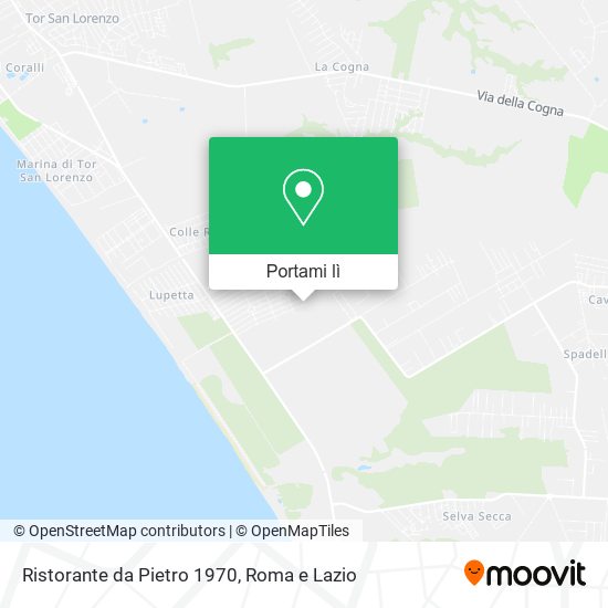 Mappa Ristorante da Pietro 1970