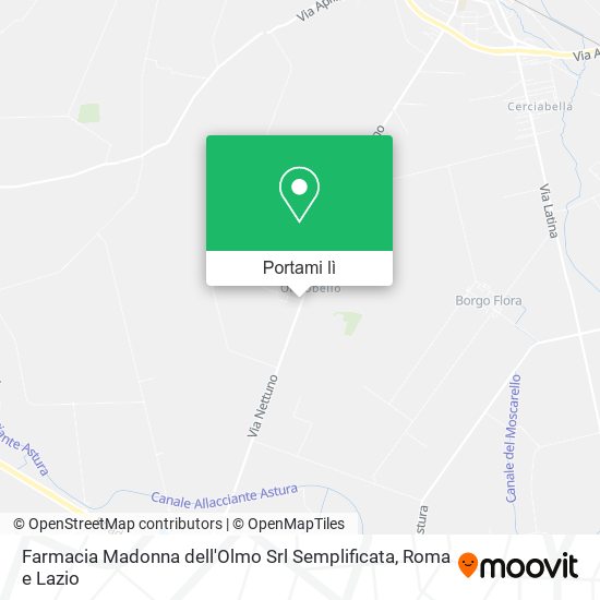 Mappa Farmacia Madonna dell'Olmo Srl Semplificata