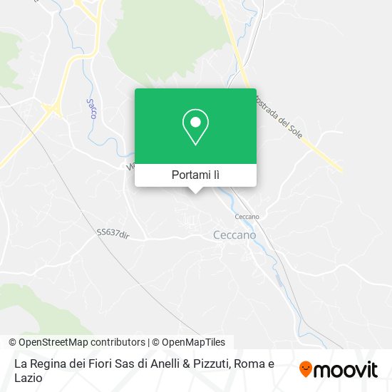 Mappa La Regina dei Fiori Sas di Anelli & Pizzuti