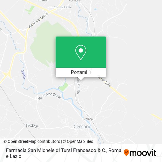 Mappa Farmacia San Michele di Tursi Francesco & C.
