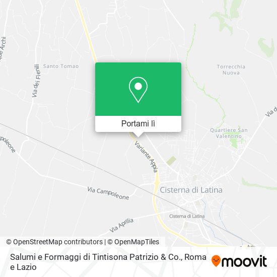 Mappa Salumi e Formaggi di Tintisona Patrizio & Co.