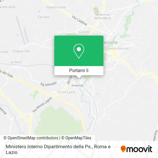 Mappa Ministero Interno Dipartimento della Ps.