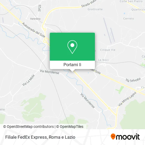 Mappa Filiale FedEx Express