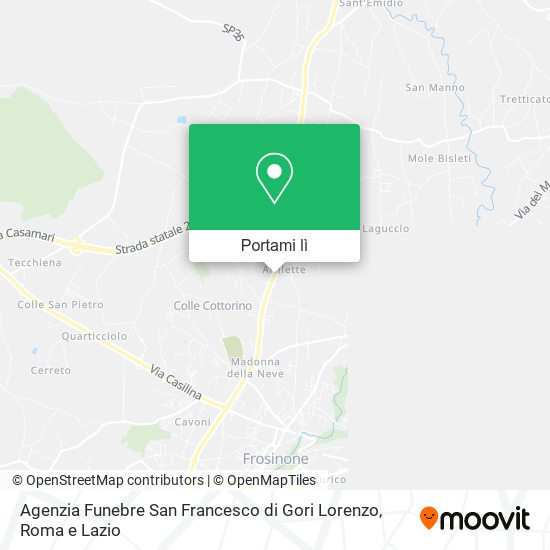 Mappa Agenzia Funebre San Francesco di Gori Lorenzo