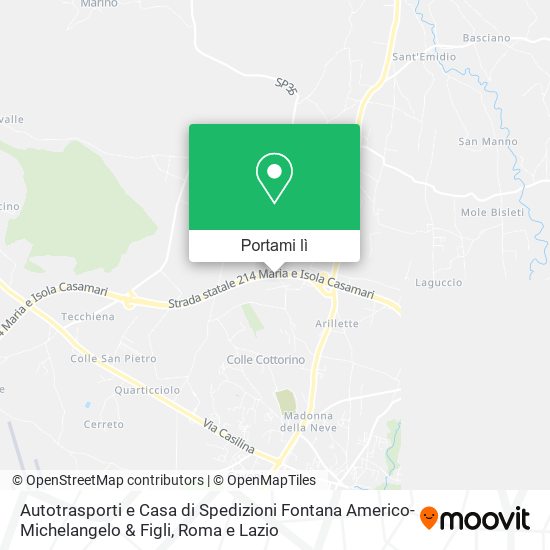 Mappa Autotrasporti e Casa di Spedizioni Fontana Americo-Michelangelo & Figli
