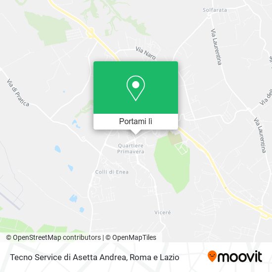 Mappa Tecno Service di Asetta Andrea