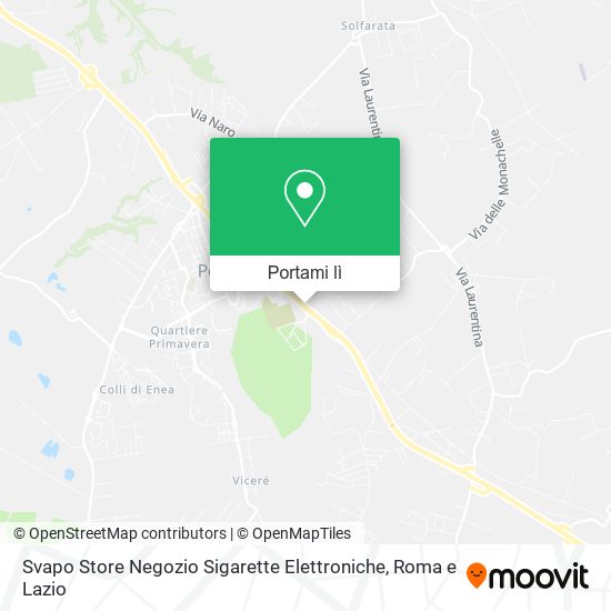 Mappa Svapo Store Negozio Sigarette Elettroniche