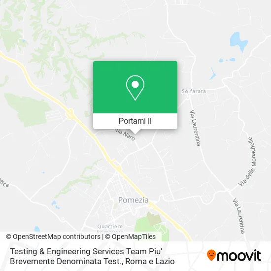 Mappa Testing & Engineering Services Team Piu' Brevemente Denominata Test.