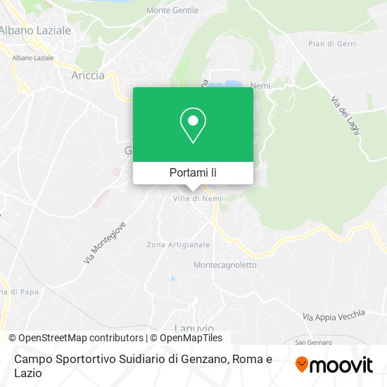 Mappa Campo Sportortivo Suidiario di Genzano