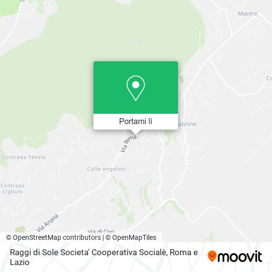 Mappa Raggi di Sole Societa' Cooperativa Socialè