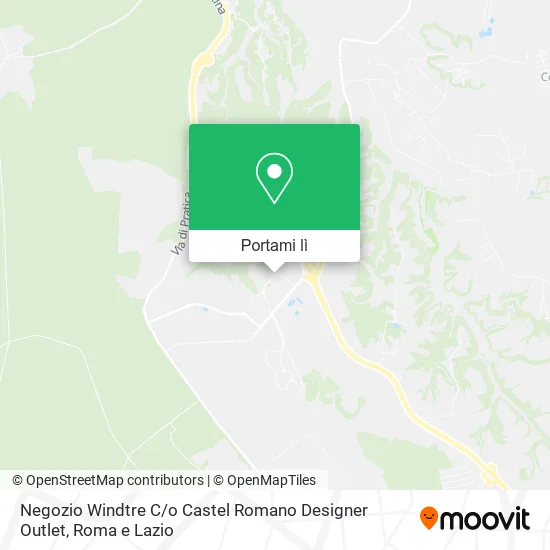 Mappa Negozio Windtre C / o Castel Romano Designer Outlet