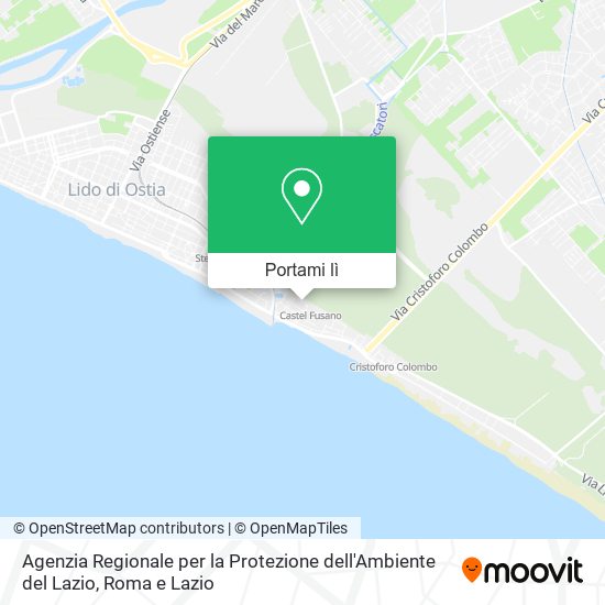 Mappa Agenzia Regionale per la Protezione dell'Ambiente del Lazio