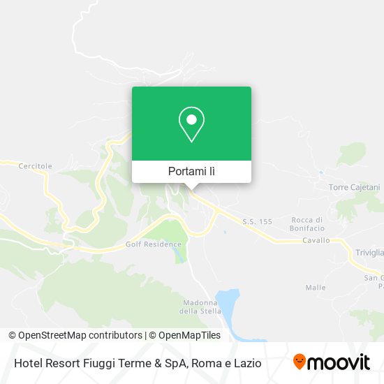 Mappa Hotel Resort Fiuggi Terme & SpA