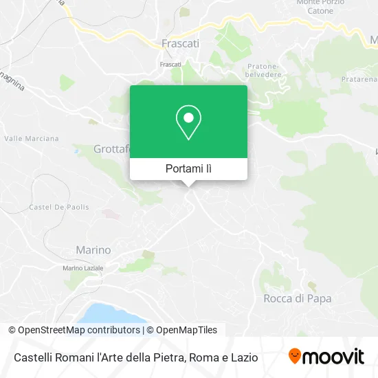 Mappa Castelli Romani l'Arte della Pietra
