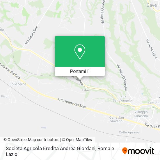 Mappa Societa Agricola Eredita Andrea Giordani