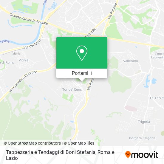 Mappa Tappezzeria e Tendaggi di Boni Stefania