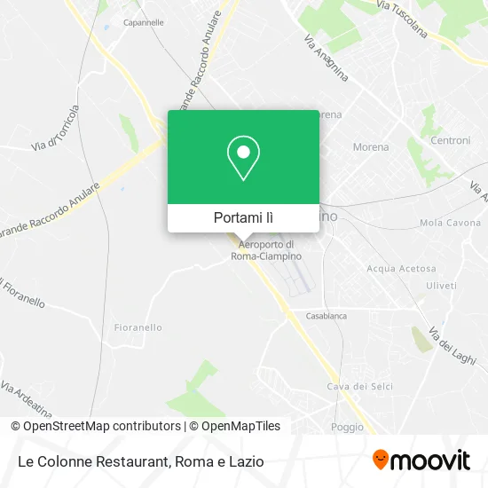 Mappa Le Colonne Restaurant
